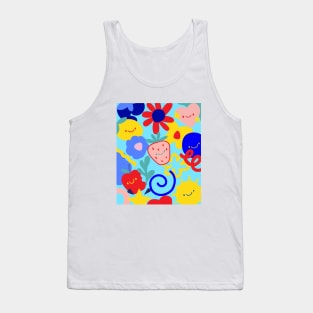 Cute Smiley Strawberry and Friends Tank Top